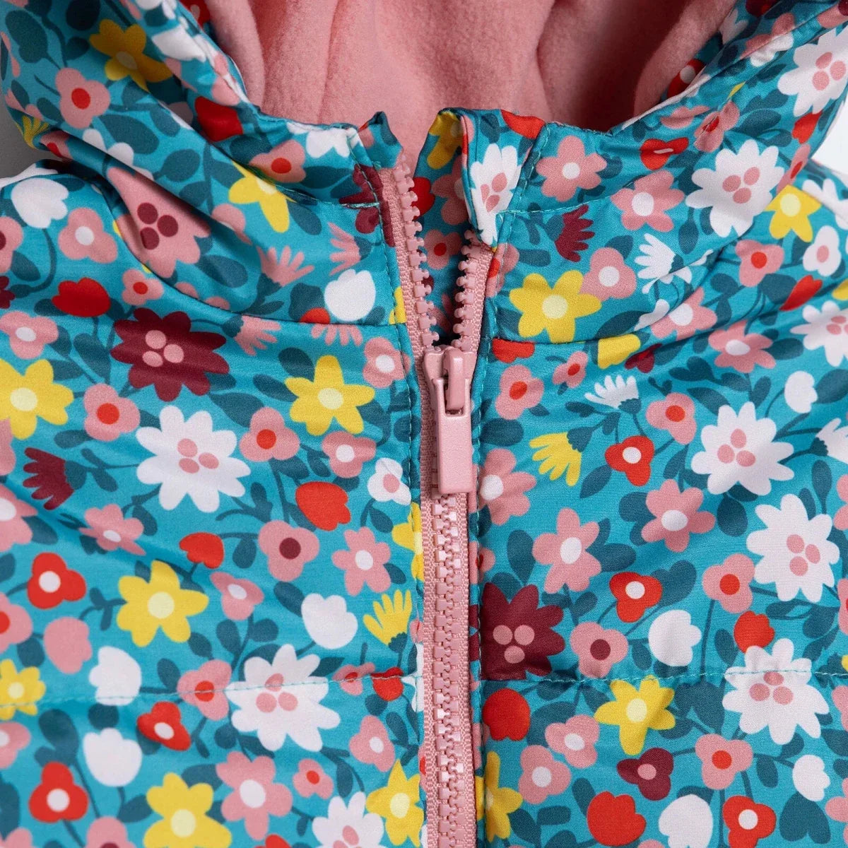 HelloBaby Hooded Floral Print Fleece Baby Jacket (9-12 Months to 4-5 Years) - Green Printed