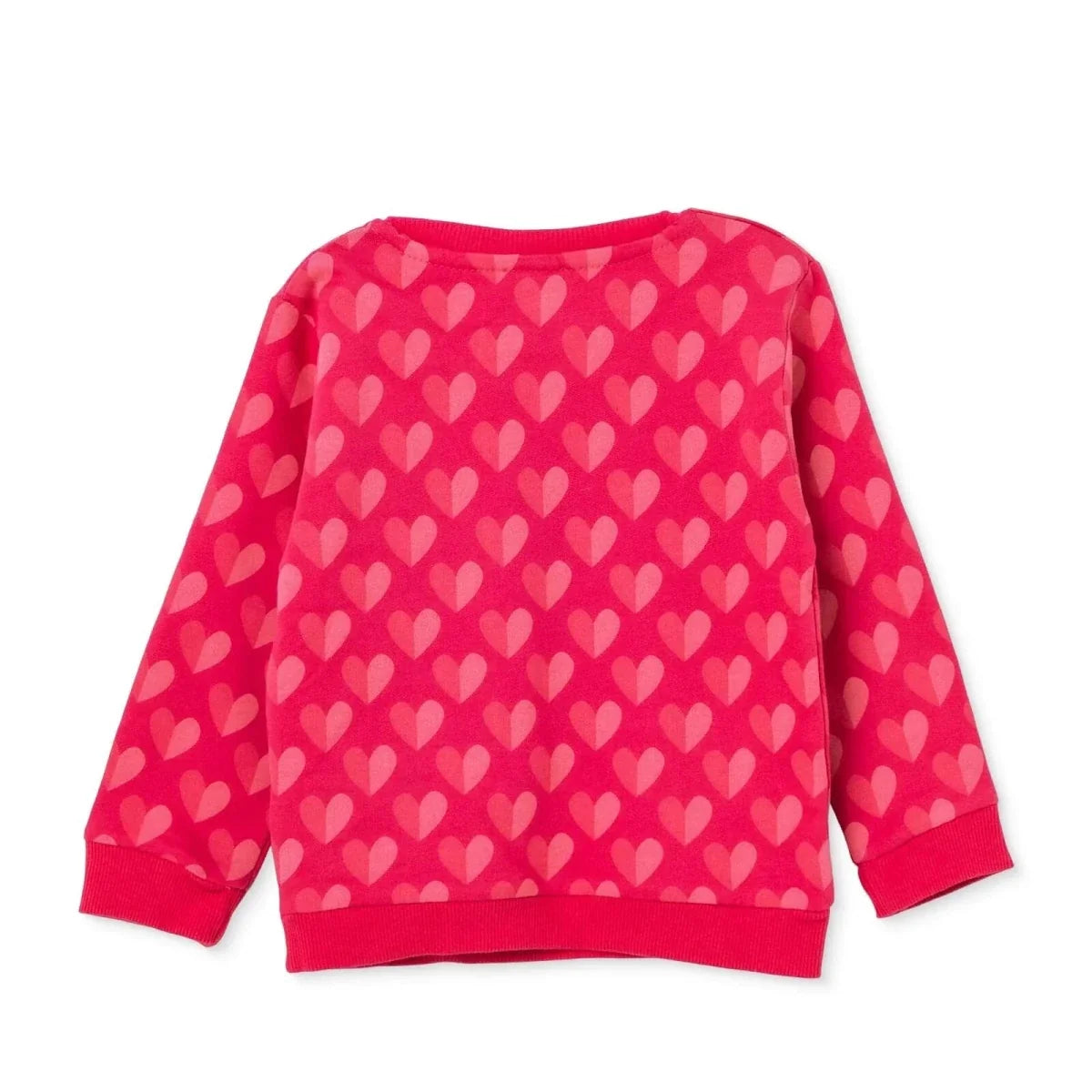 HelloBaby Heart Print Brushed Loopback Baby Sweatshirt (3-6 Months to 4-5 Years) - Pink Printed