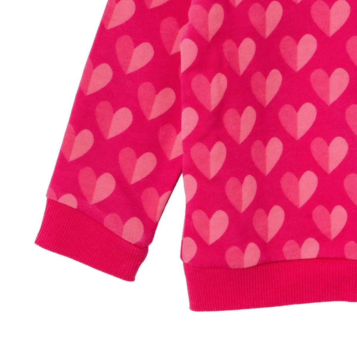 HelloBaby Heart Print Brushed Loopback Baby Sweatshirt (3-6 Months to 4-5 Years) - Pink Printed