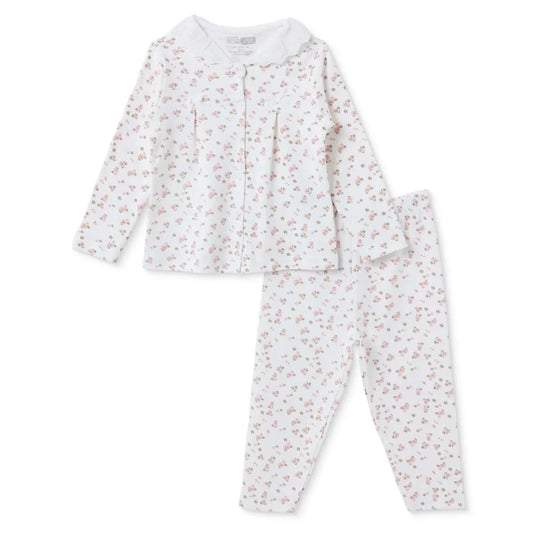 HelloBaby Floral Print Peter Pan Collar Baby Pyjama Set (3-6 Months to 2-3 Years) - Pink