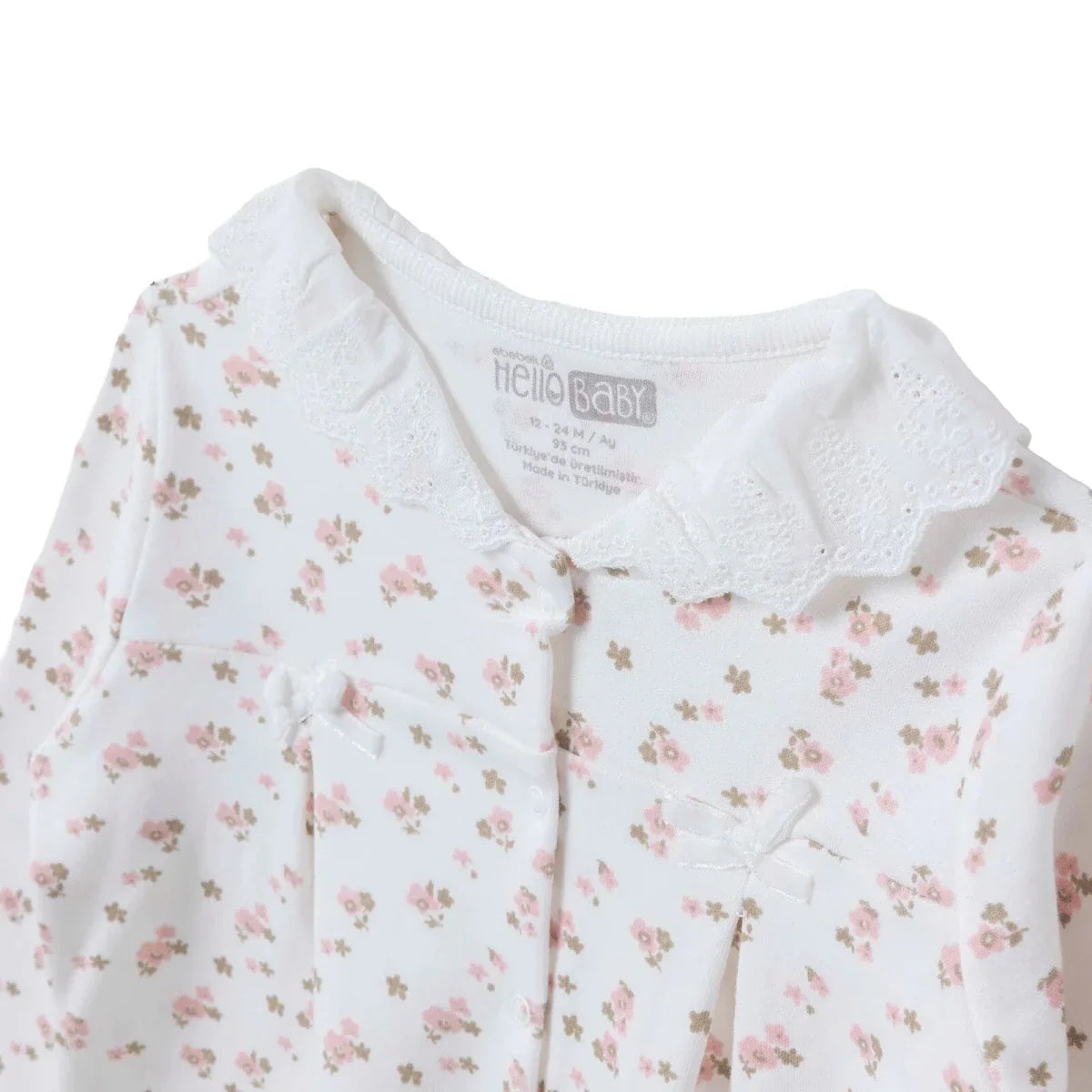HelloBaby Floral Print Peter Pan Collar Baby Pyjama Set (3-6 Months to 2-3 Years) - Pink