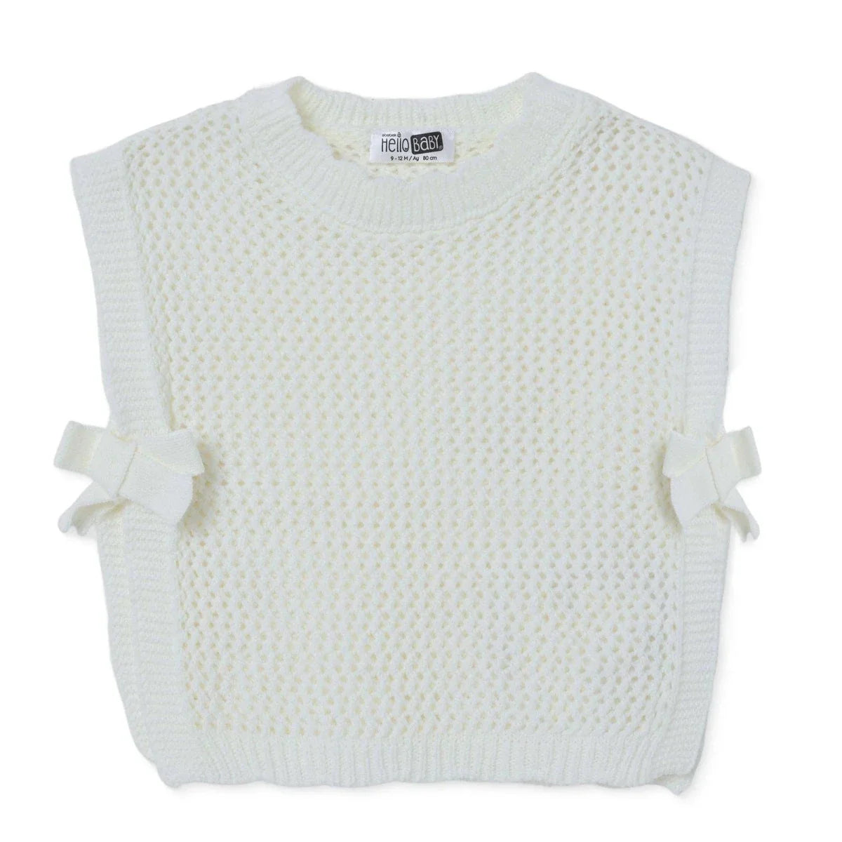 HelloBaby Knitted Baby Gilet (9-12 Months to 4-5 Years) - Ecru