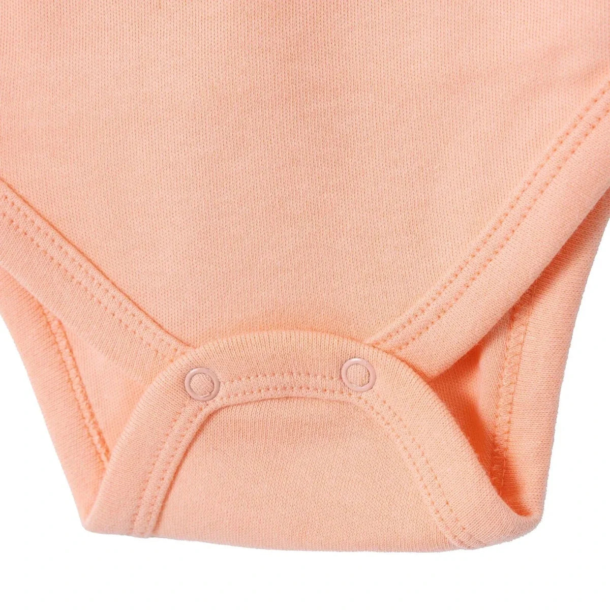 HelloBaby 2 Pack Animal Print Long Sleeve Interlock Baby Bodysuits (Newborn to 6-9 Months) - Ecru