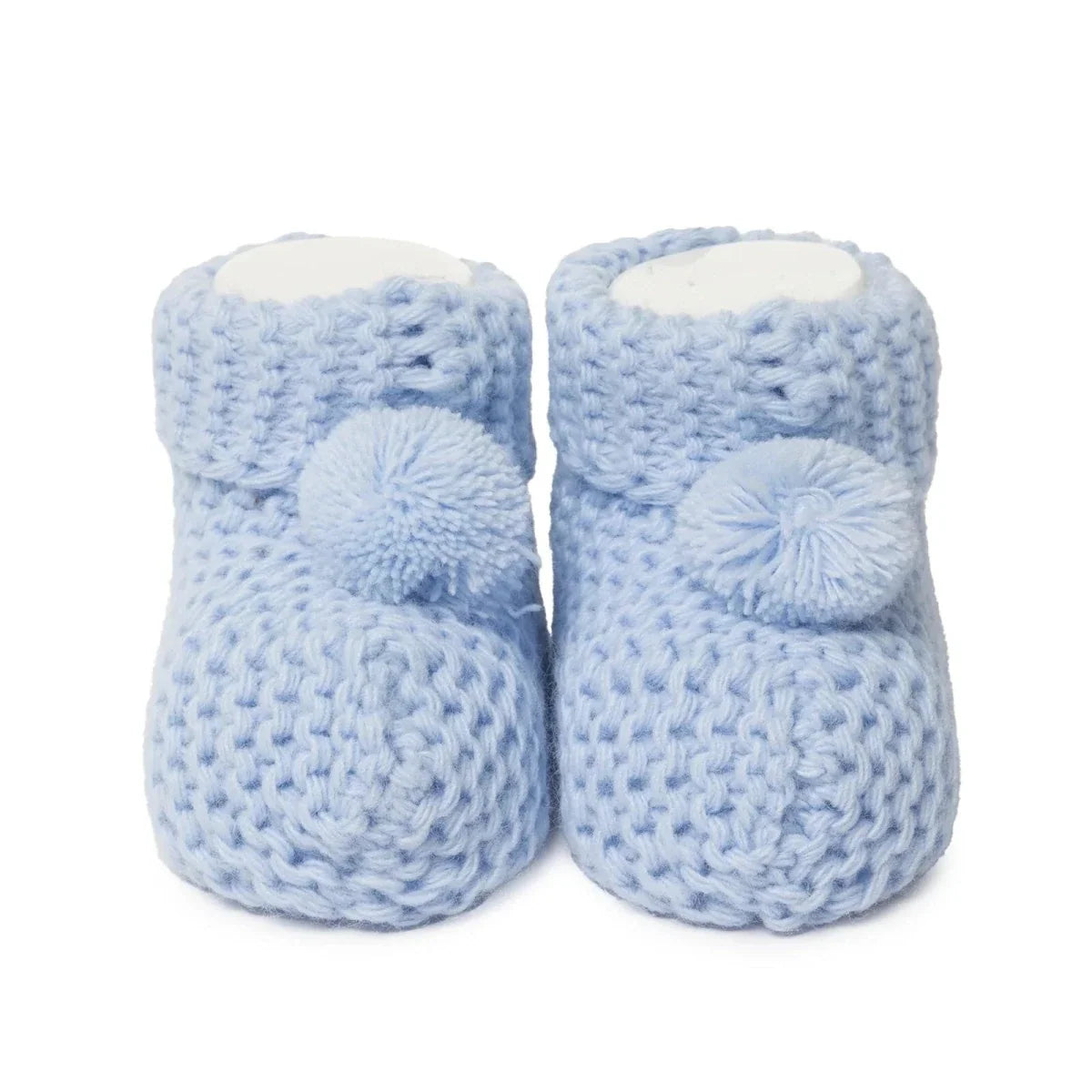 HelloBaby Knitted Baby Booties (One Size) - Blue