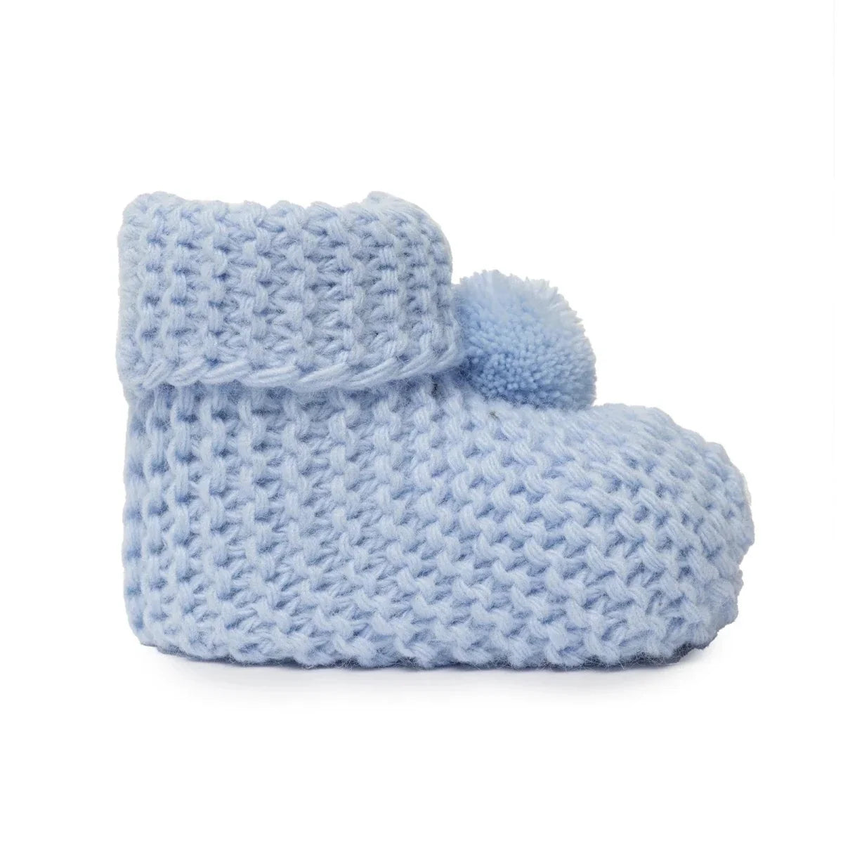 HelloBaby Knitted Baby Booties (One Size) - Blue
