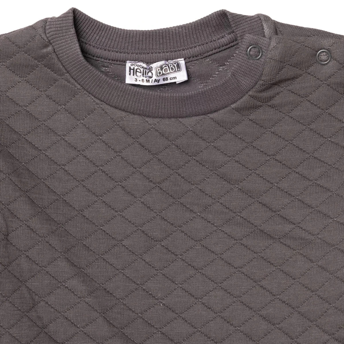 HelloBaby Quilted Baby Sweatshirt & Leggings Set (1-3 Months to 12 Months) - Anthracite
