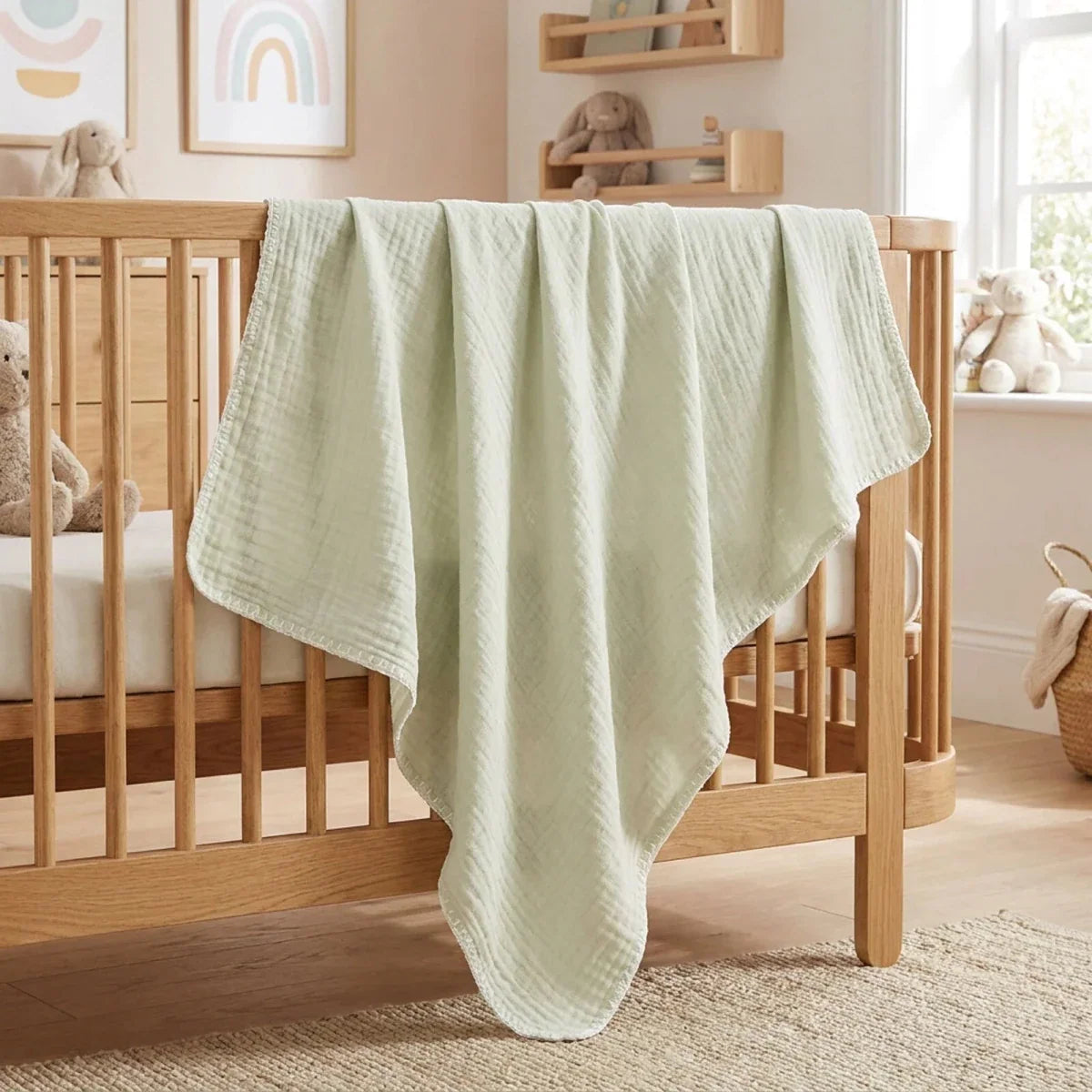 Tiffany Muslin Baby Blanket (One Size) - Multicolour