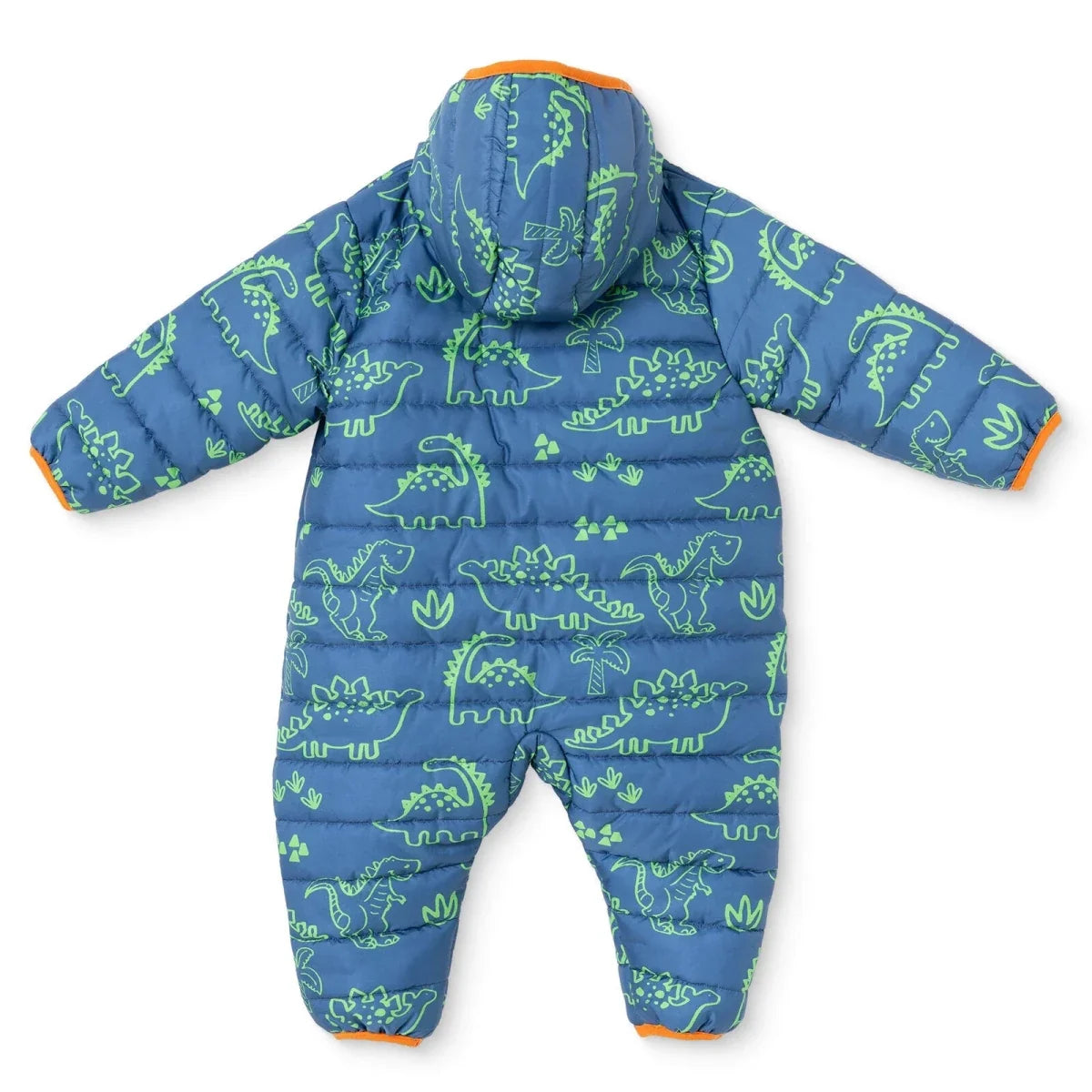 Verscon Dinosaur Print Baby Pramsuit (9-12 Months to 18 Months-2 Years) - Petrol Printed