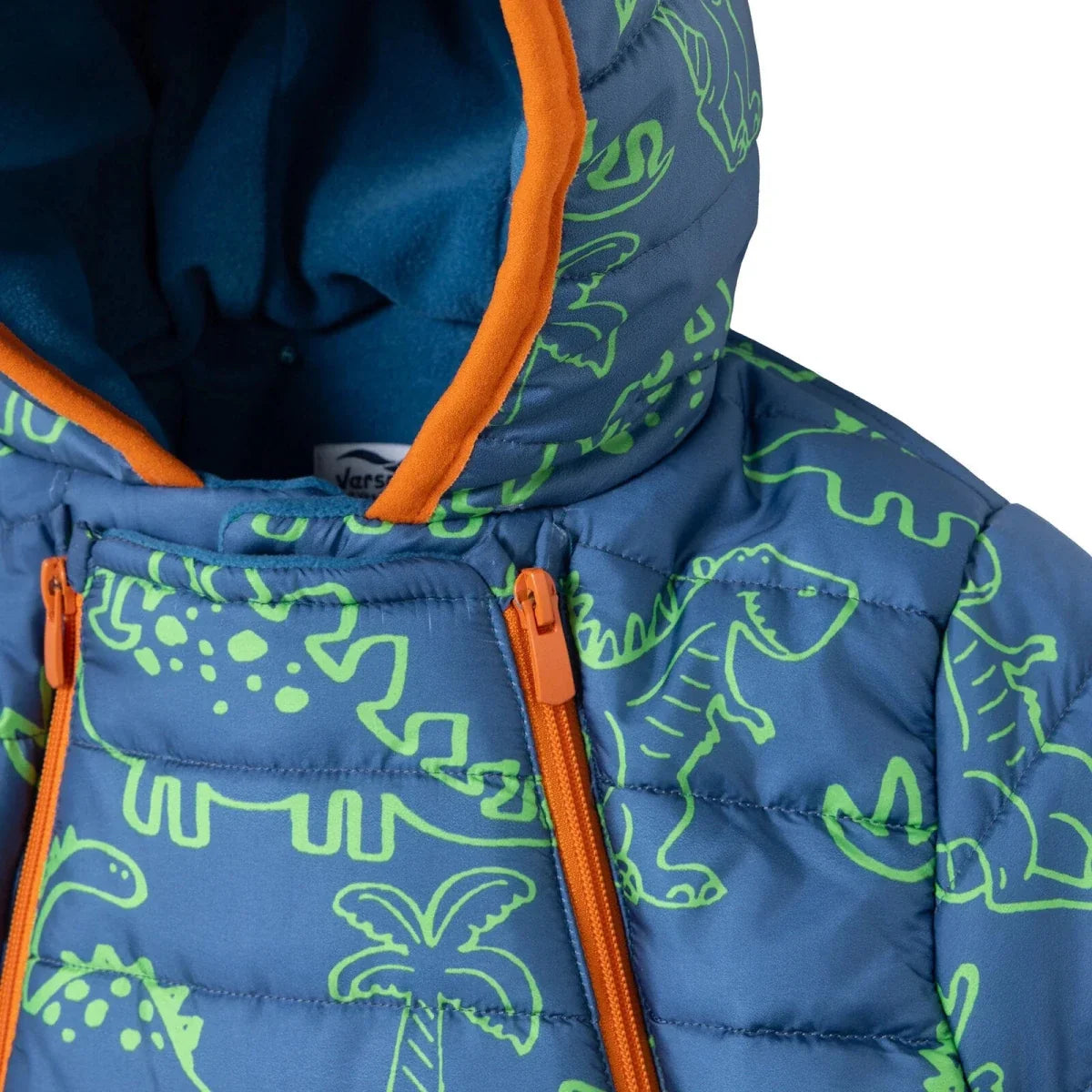 Verscon Dinosaur Print Baby Pramsuit (9-12 Months to 18 Months-2 Years) - Petrol Printed