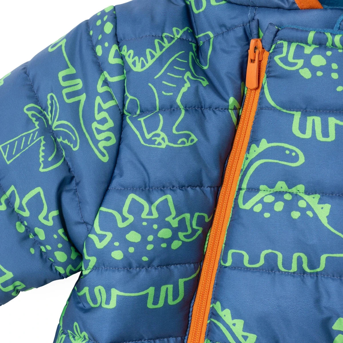 Verscon Dinosaur Print Baby Pramsuit (9-12 Months to 18 Months-2 Years) - Petrol Printed