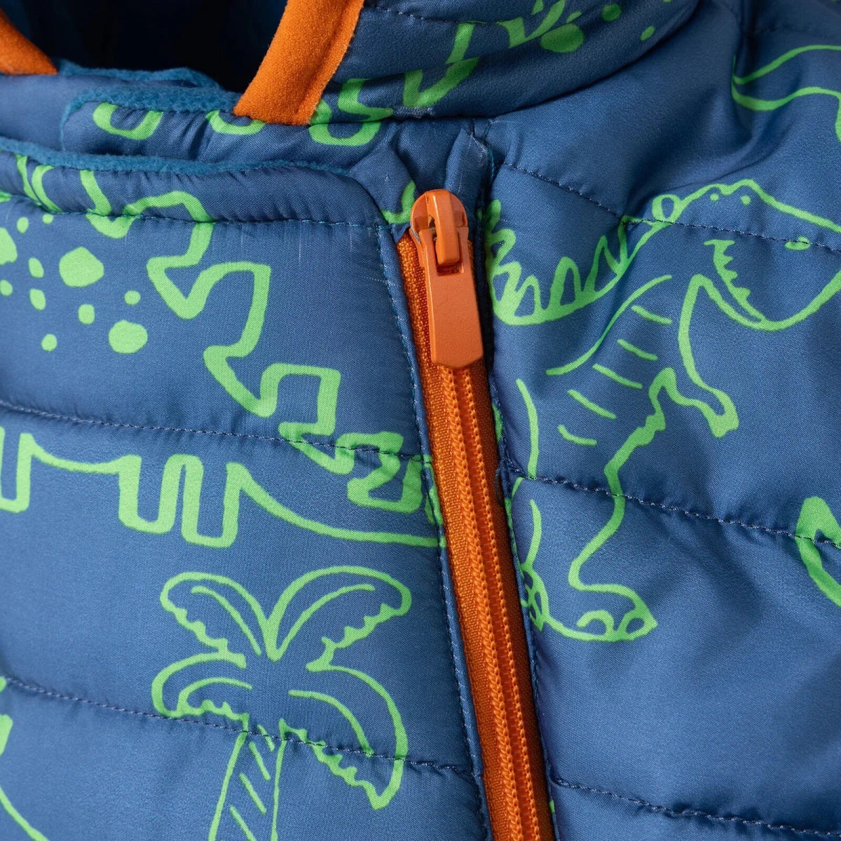 Verscon Dinosaur Print Baby Pramsuit (9-12 Months to 18 Months-2 Years) - Petrol Printed