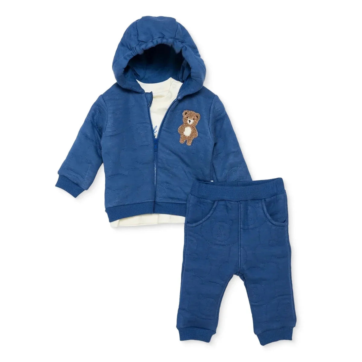 Bebetto 3 Piece Baby Cardigan, T-Shirt & Leggings Set (1-3 to 12 Months) - Indigo