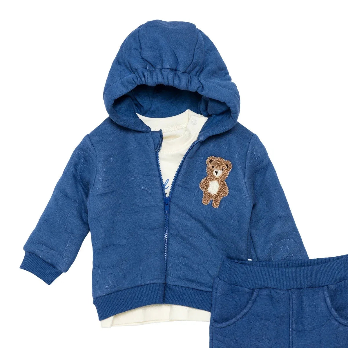 Bebetto 3 Piece Baby Cardigan, T-Shirt & Leggings Set (1-3 to 12 Months) - Indigo
