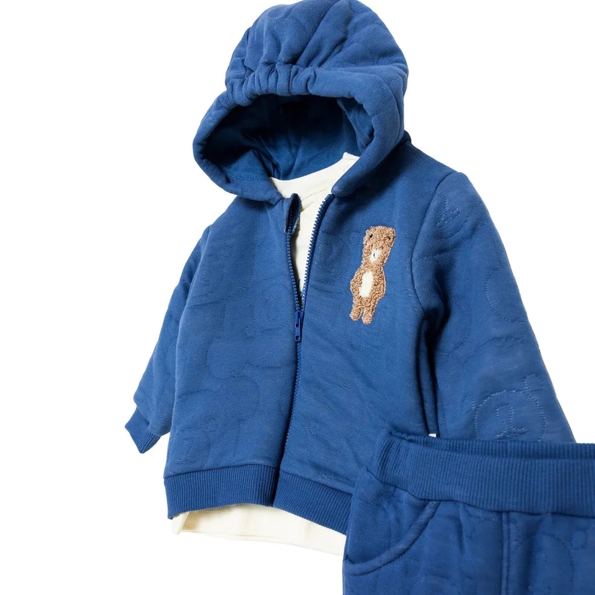 Bebetto 3 Piece Baby Cardigan, T-Shirt & Leggings Set (1-3 to 12 Months) - Indigo