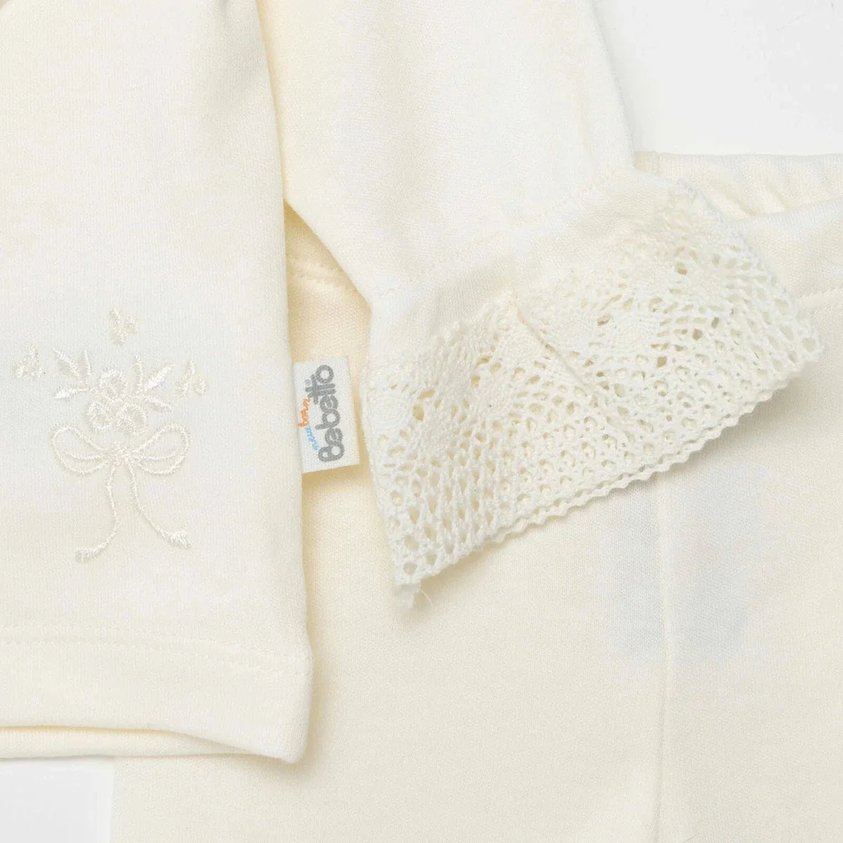 Bebetto Long Sleeve Baby Cardigan & Leggings Set (Newborn to 6-9 Months) - Ecru