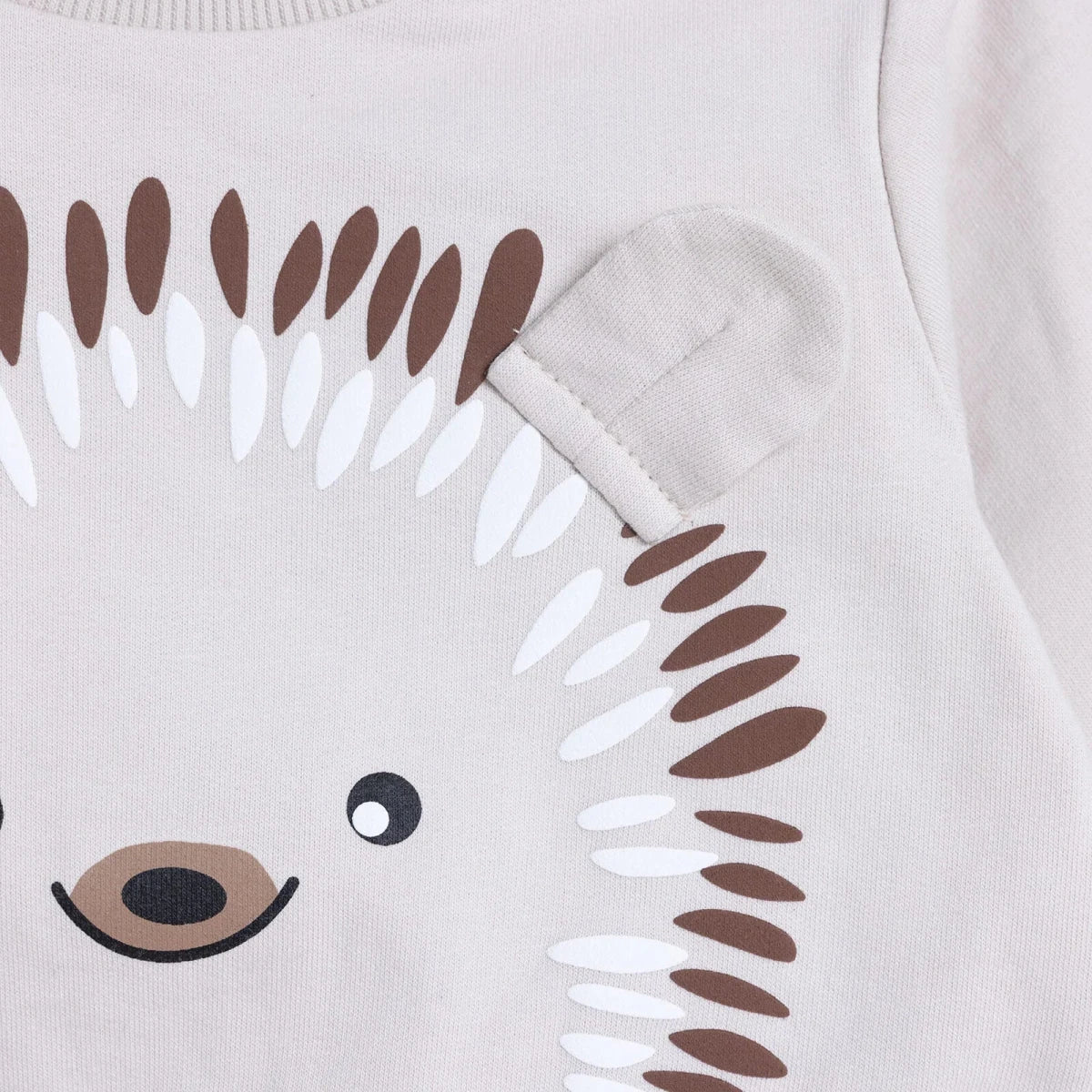 HelloBaby Hedgehog Print Baby Sweatshirt (1-3 Months to 12 Months) - Mink