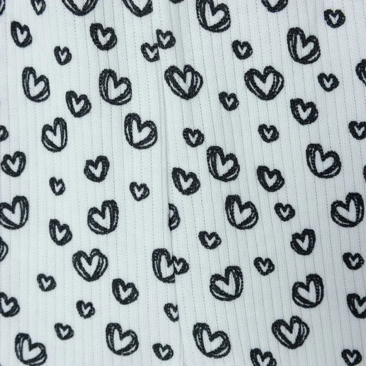 HelloBaby Heart Print Interlock Baby Leggings (1-3 Months to 12 Months) - Ecru Printed