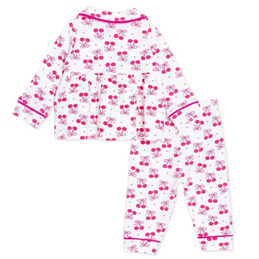 HelloBaby Peter Pan Collar Long Sleeve Baby Pyjama Set (3-6 Months to 2-3 Years) - Ecru