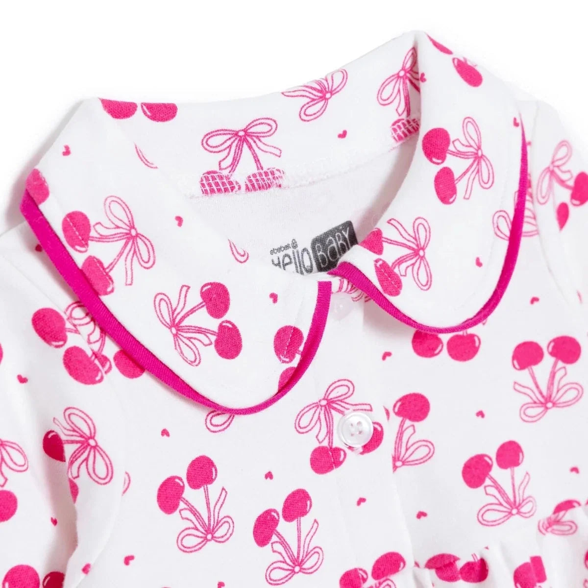 HelloBaby Peter Pan Collar Long Sleeve Baby Pyjama Set (3-6 Months to 2-3 Years) - Ecru
