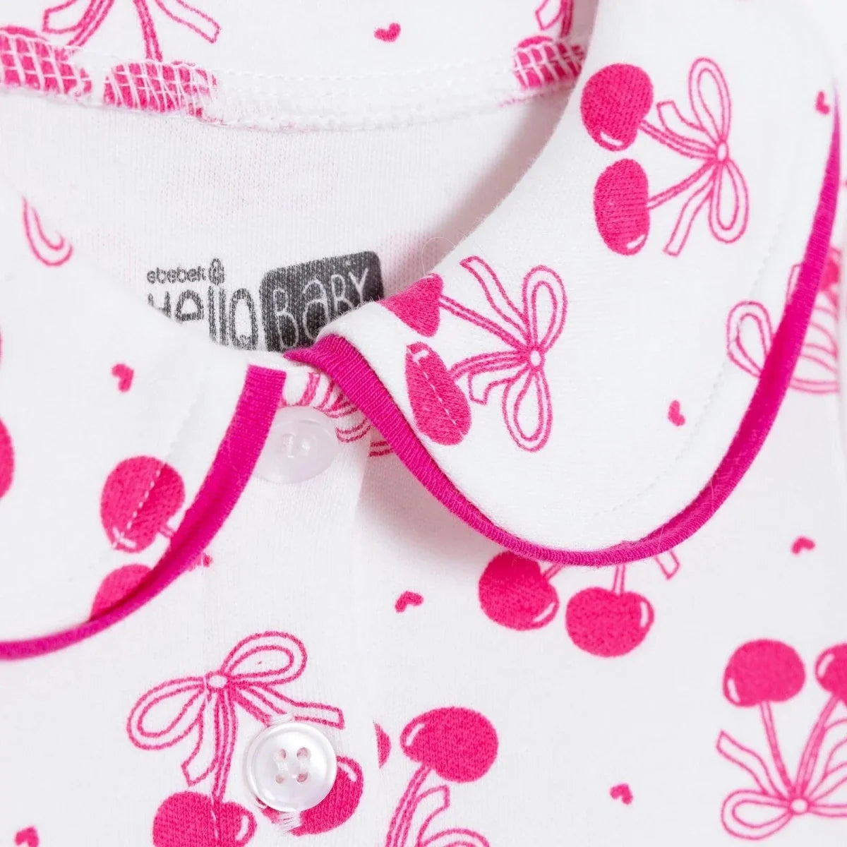 HelloBaby Peter Pan Collar Long Sleeve Baby Pyjama Set (3-6 Months to 2-3 Years) - Ecru