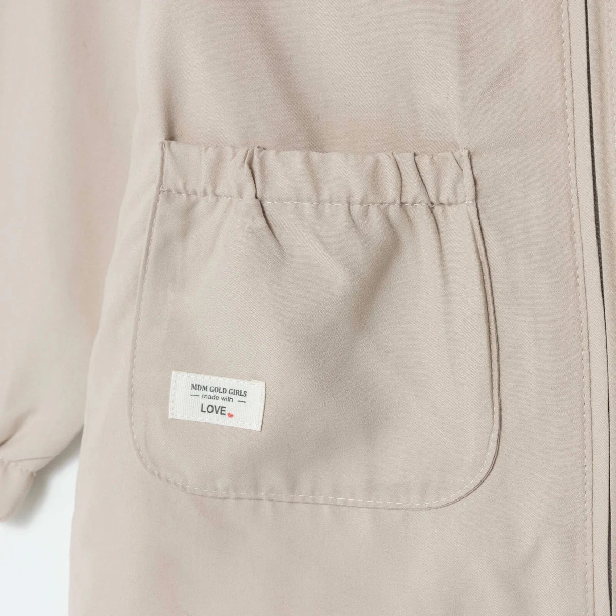Midimod Hooded Lined Microfibre Baby Raincoat (9-12 Months to 4-5 Years) - Beige