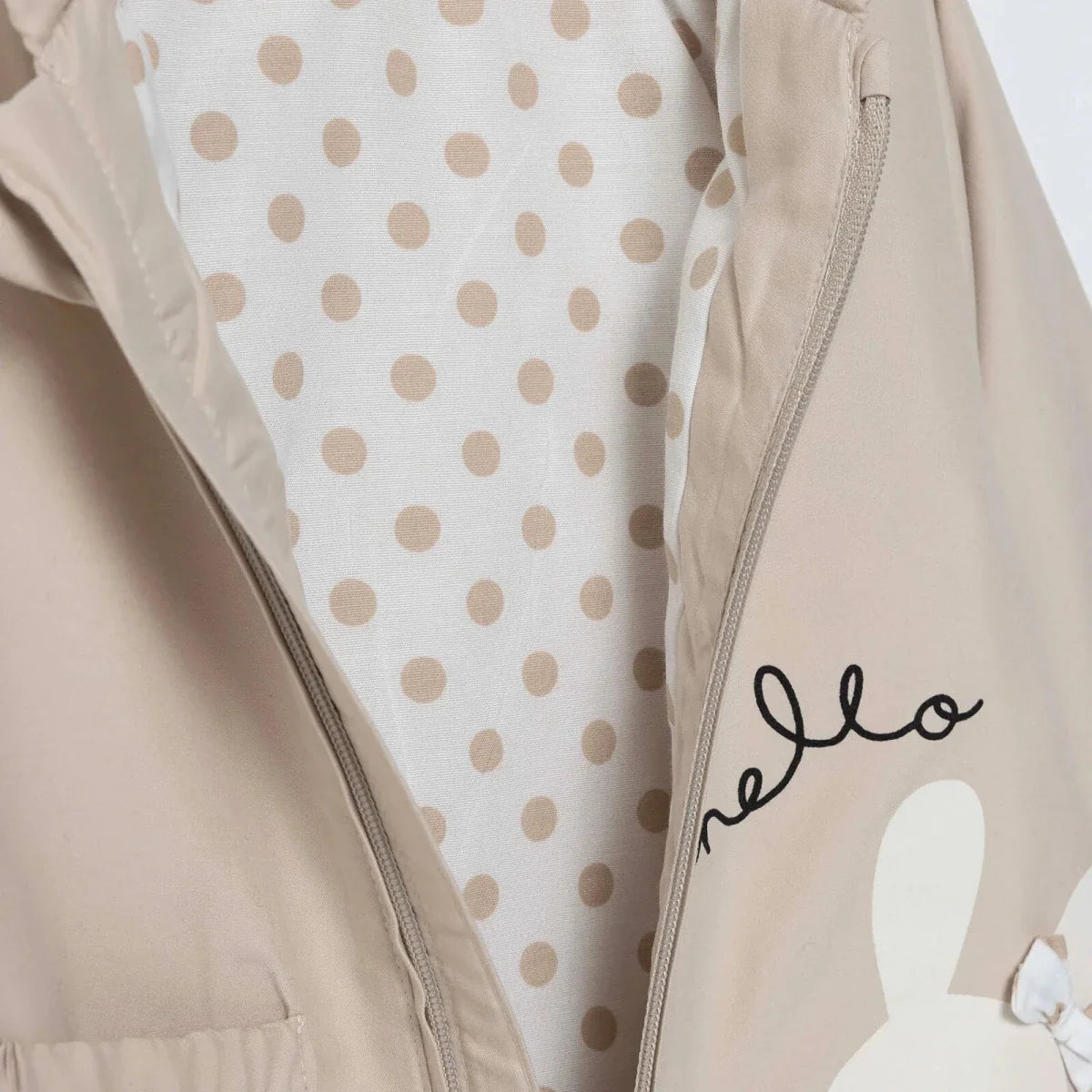 Midimod Hooded Lined Microfibre Baby Raincoat (9-12 Months to 4-5 Years) - Beige