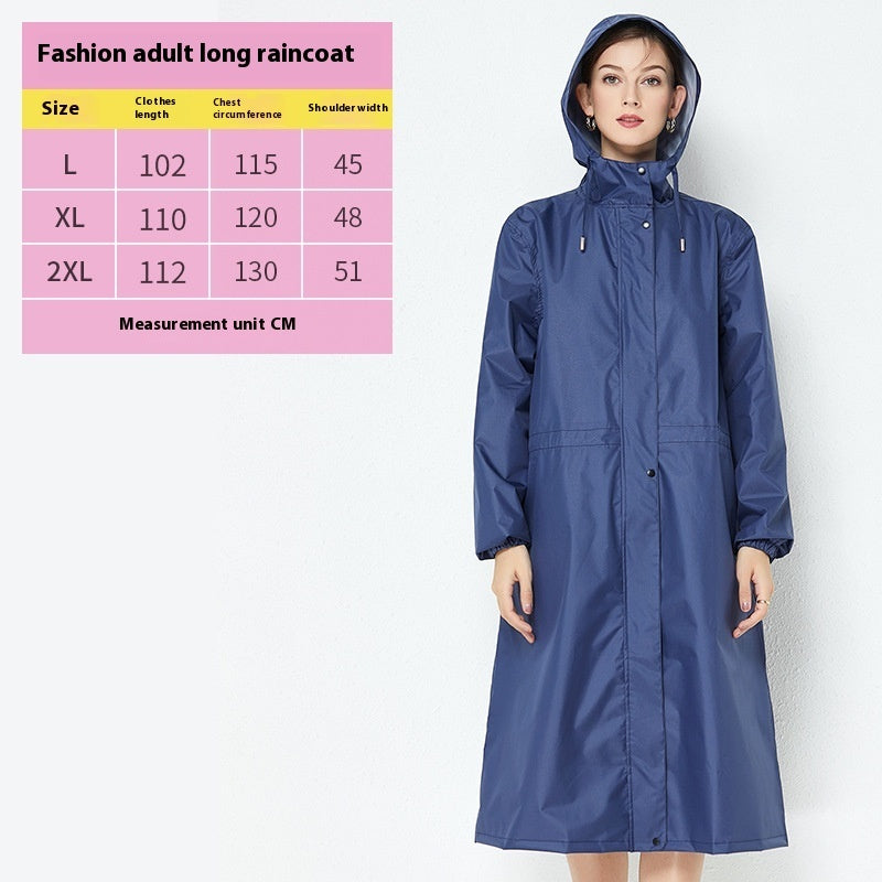 Fashion Trench Coat Raincoat Lightweight Breathable Solid Color Long Sleeve