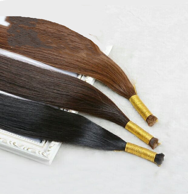 Long Straight Wig with Braided Detail and Crystal Wire Buckle