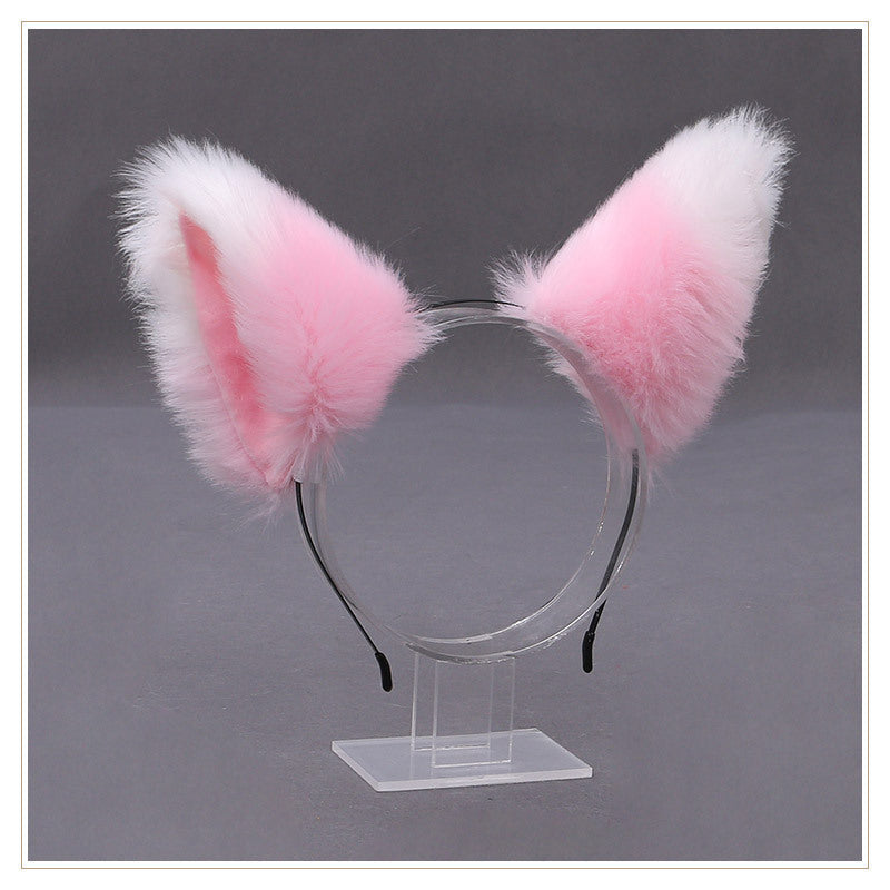 Handmade Plush Fox Ears Hair Clip - Japanese Lolita Style