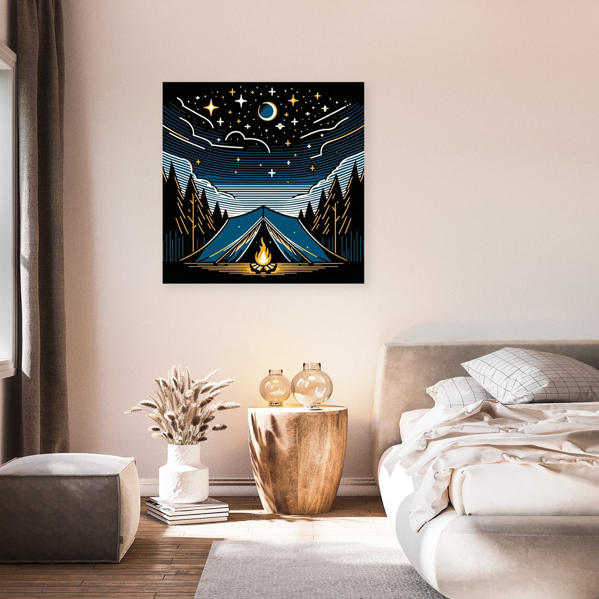 Starry Night Camping Canvas