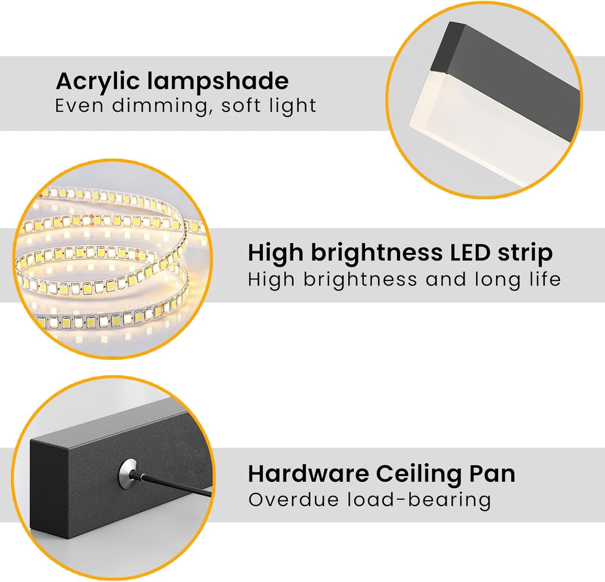 LED Pool Table Light 150cm Dimmable Linear Pendant Adjustable Mikeru