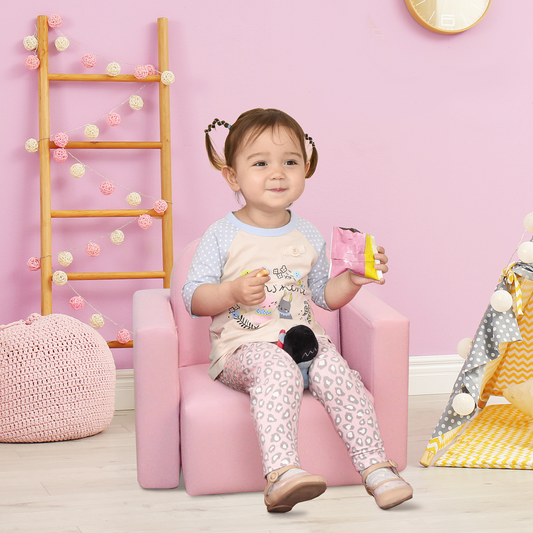 HOMCOM Kids Mini Sofa 2 In 1 Table Chair Set Children Armchair Seat Girl Boys