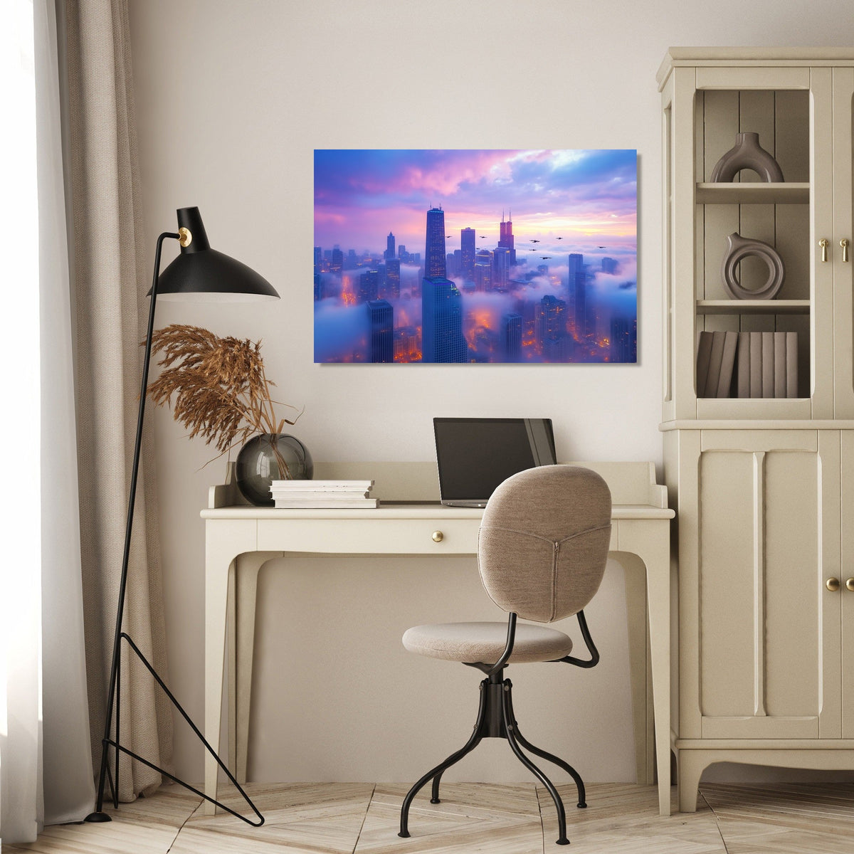 Futuristic Cityscape Canvas