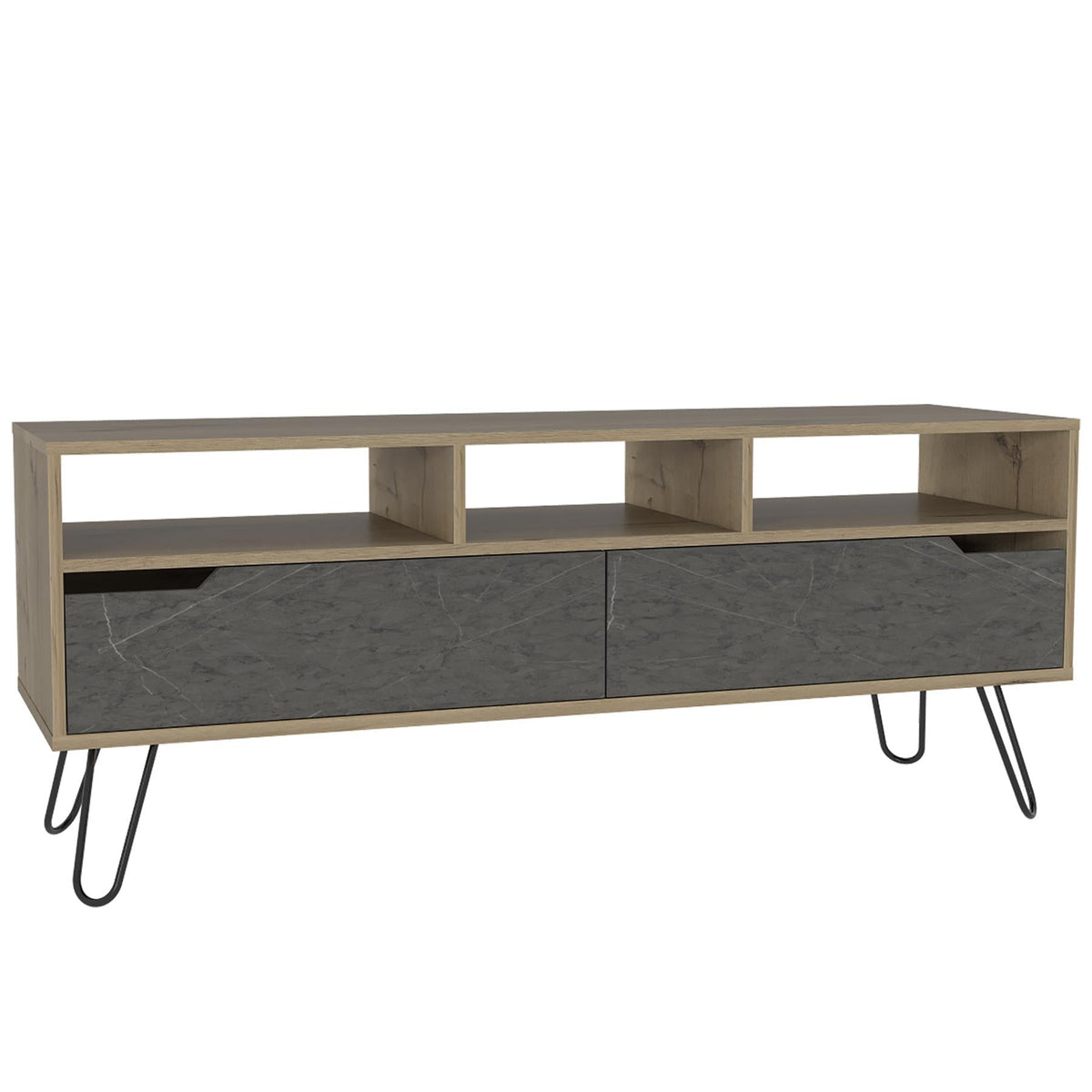 Manhattan Bleached Pine Wide Screen TV Rack