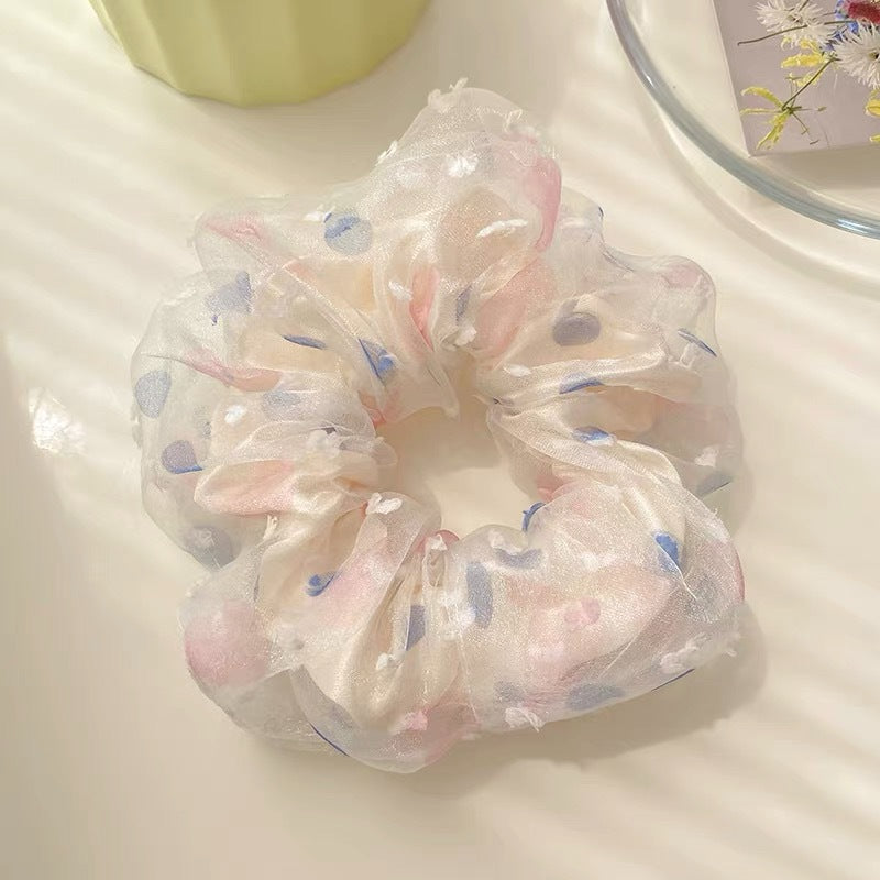 Summer Super Fairy Sweet Lace Large Intestine Hair Ring