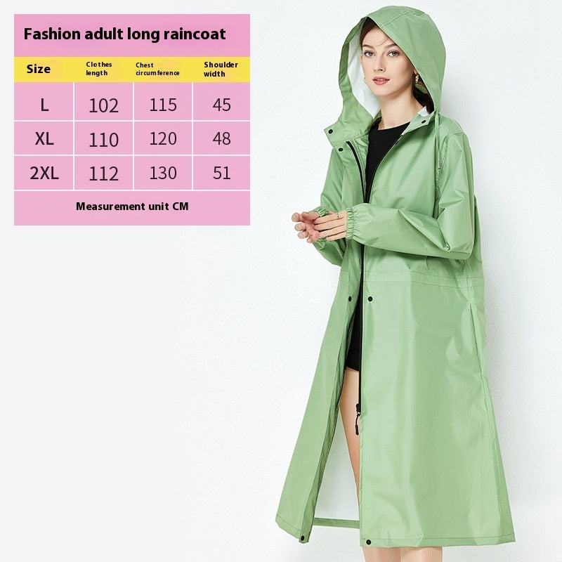 Fashion Trench Coat Raincoat Lightweight Breathable Solid Color Long Sleeve