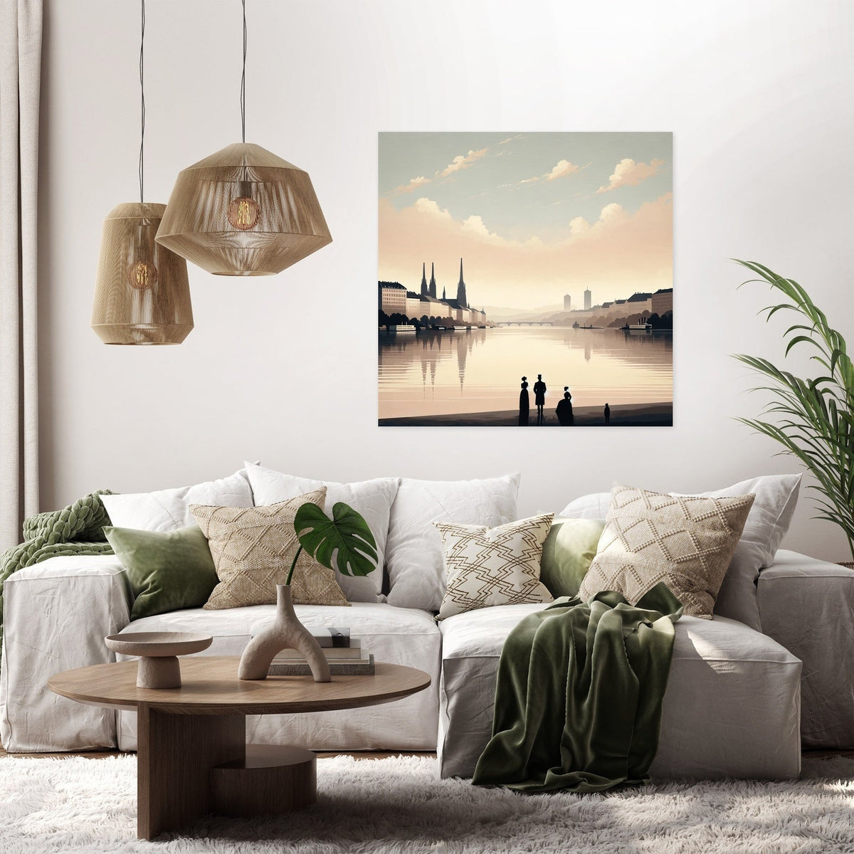 Serene Danube Minimalist Canvas