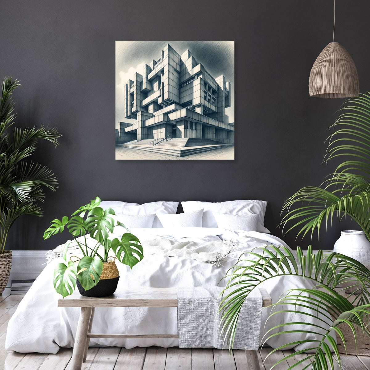 Brutalist Bastion Canvas