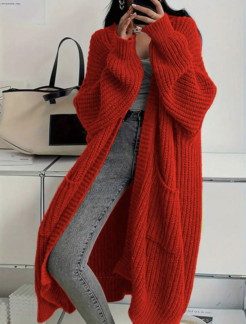 Idle Style Loose Thick Knitted Coat For Women