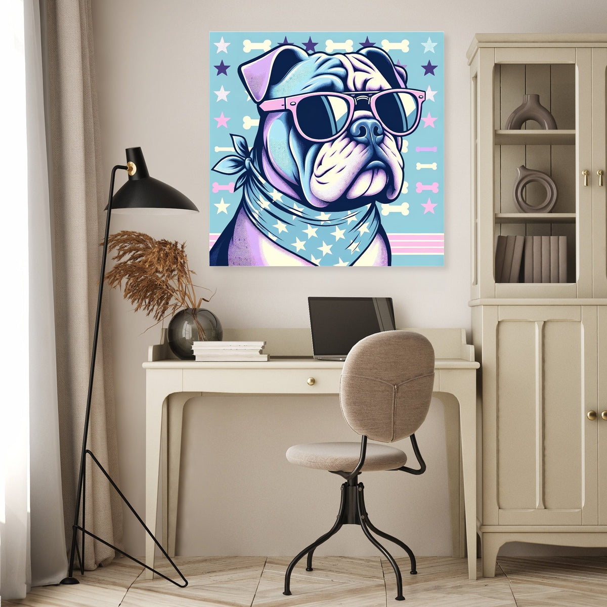 Cool Bulldog Canvas