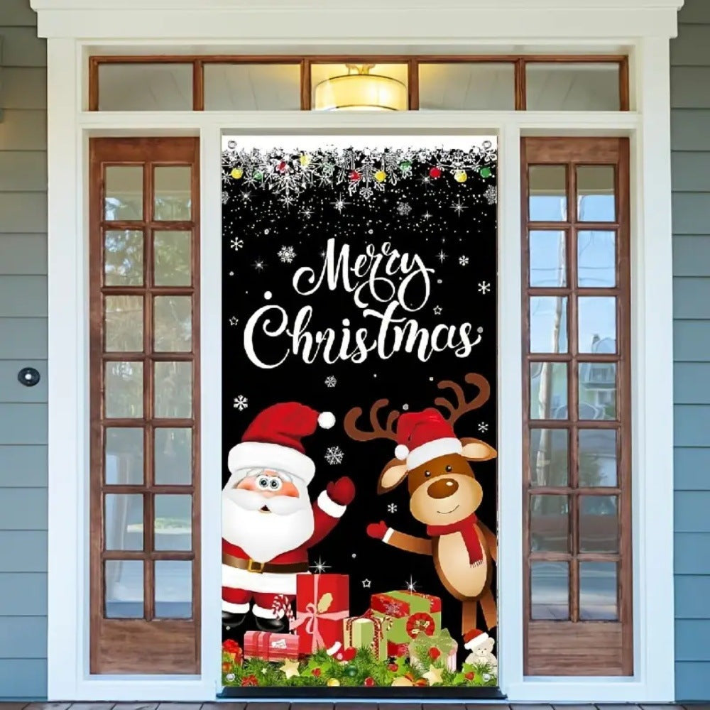 Christmas Curtain Decoration Hanging Cloth Background