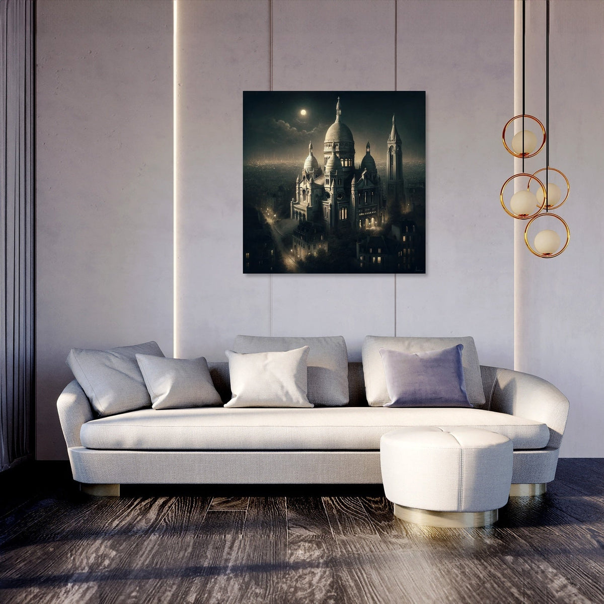 Sacre Coeur Illuminated Paris Canvas