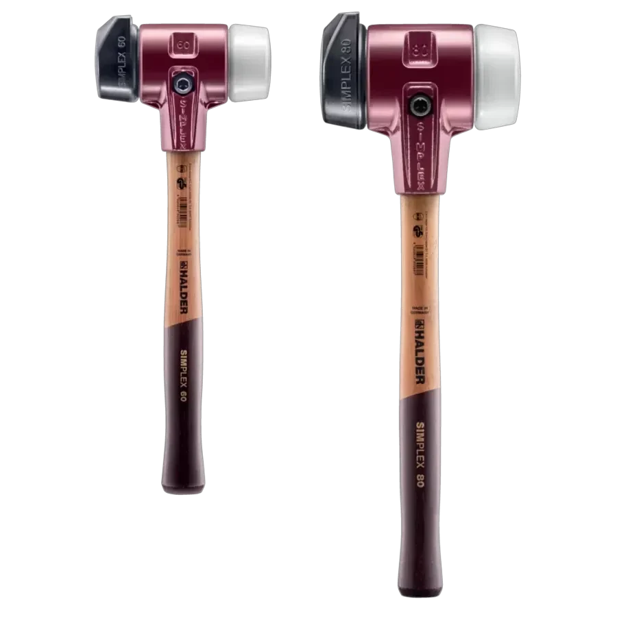 Halder Simplex soft-face mallet, cast iron housing - "Stand-Up" / Superplastic