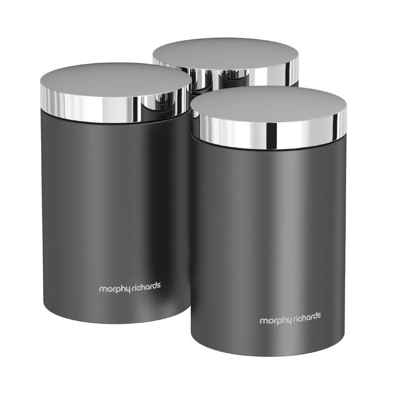 Morphy Richards Accents Set of 3 Canisters Titanium