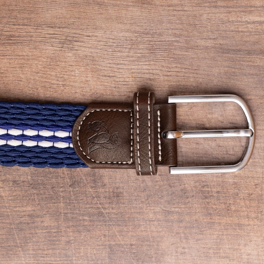 Woven Belt - White Fine Stripe