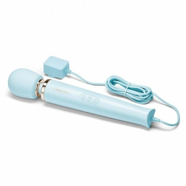 Le Wand Powerful Plug In Vibrating Massager Light Blue