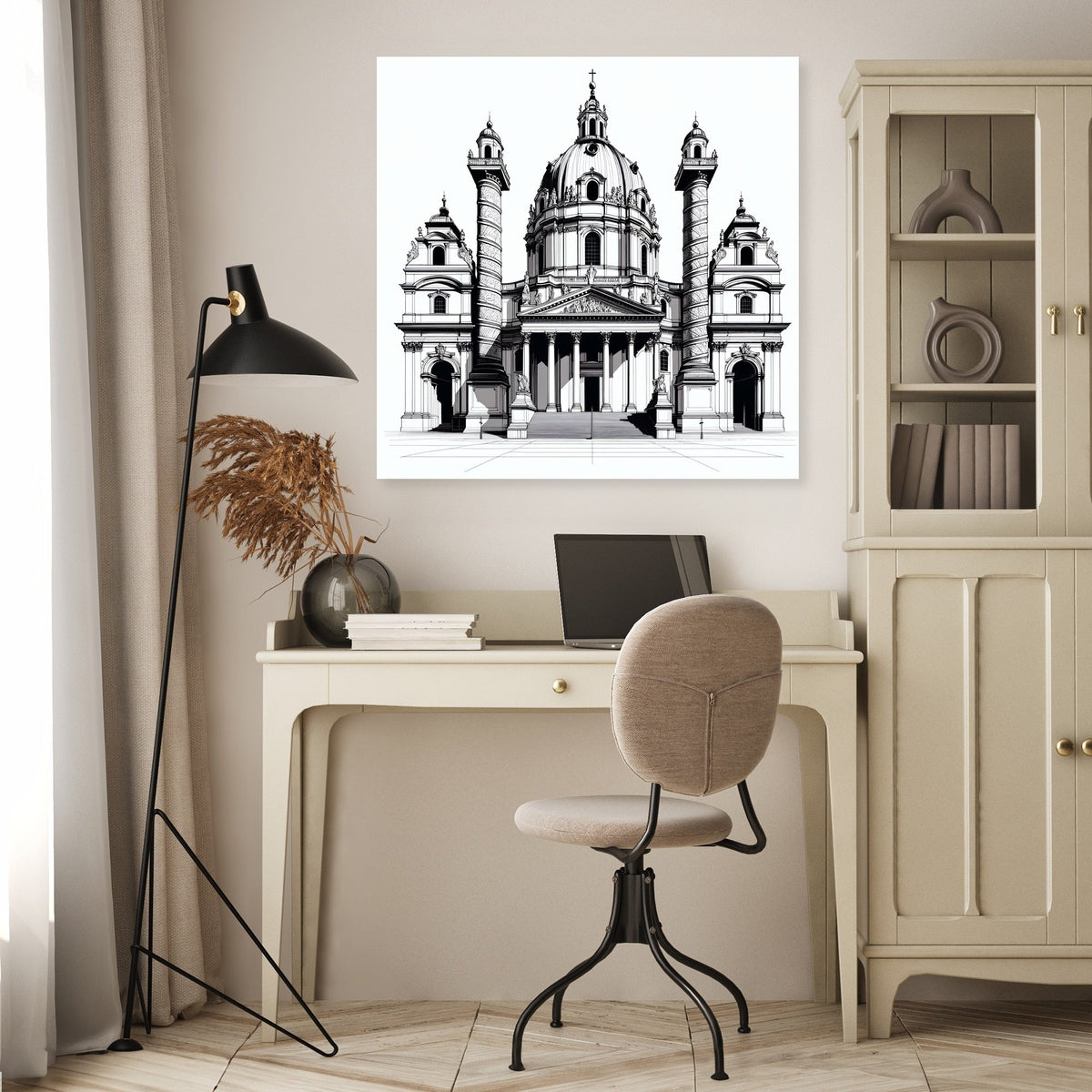 Vienna Karlskirche Essence Canvas
