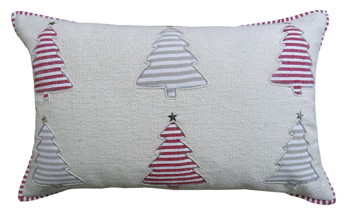 Christmas Pillow Colorful Tree 14" x 24"