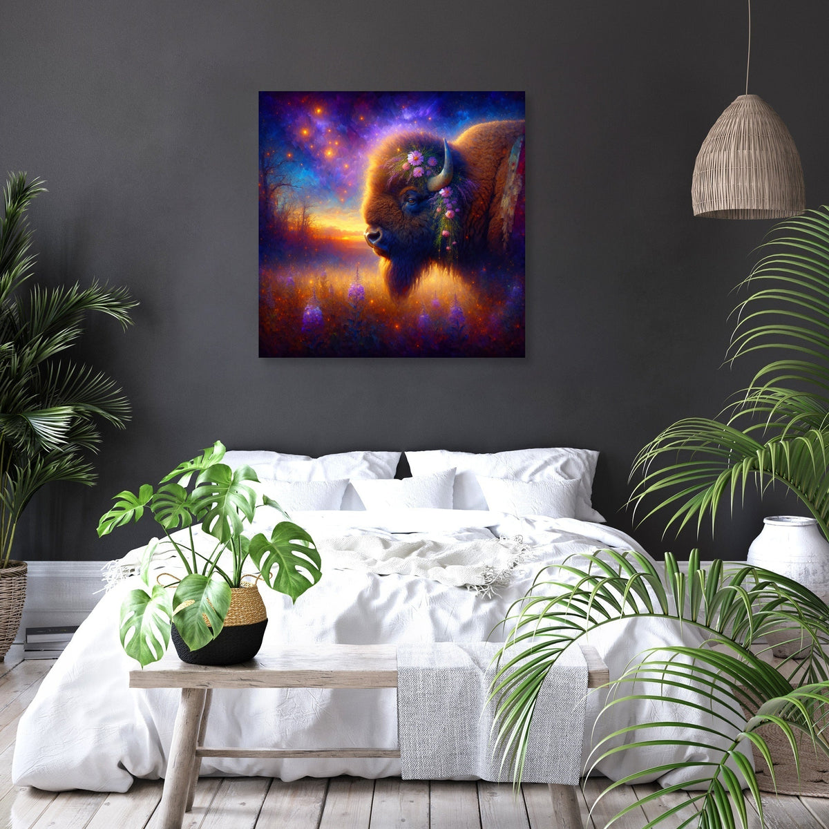 Royal Bison Twilight Canvas