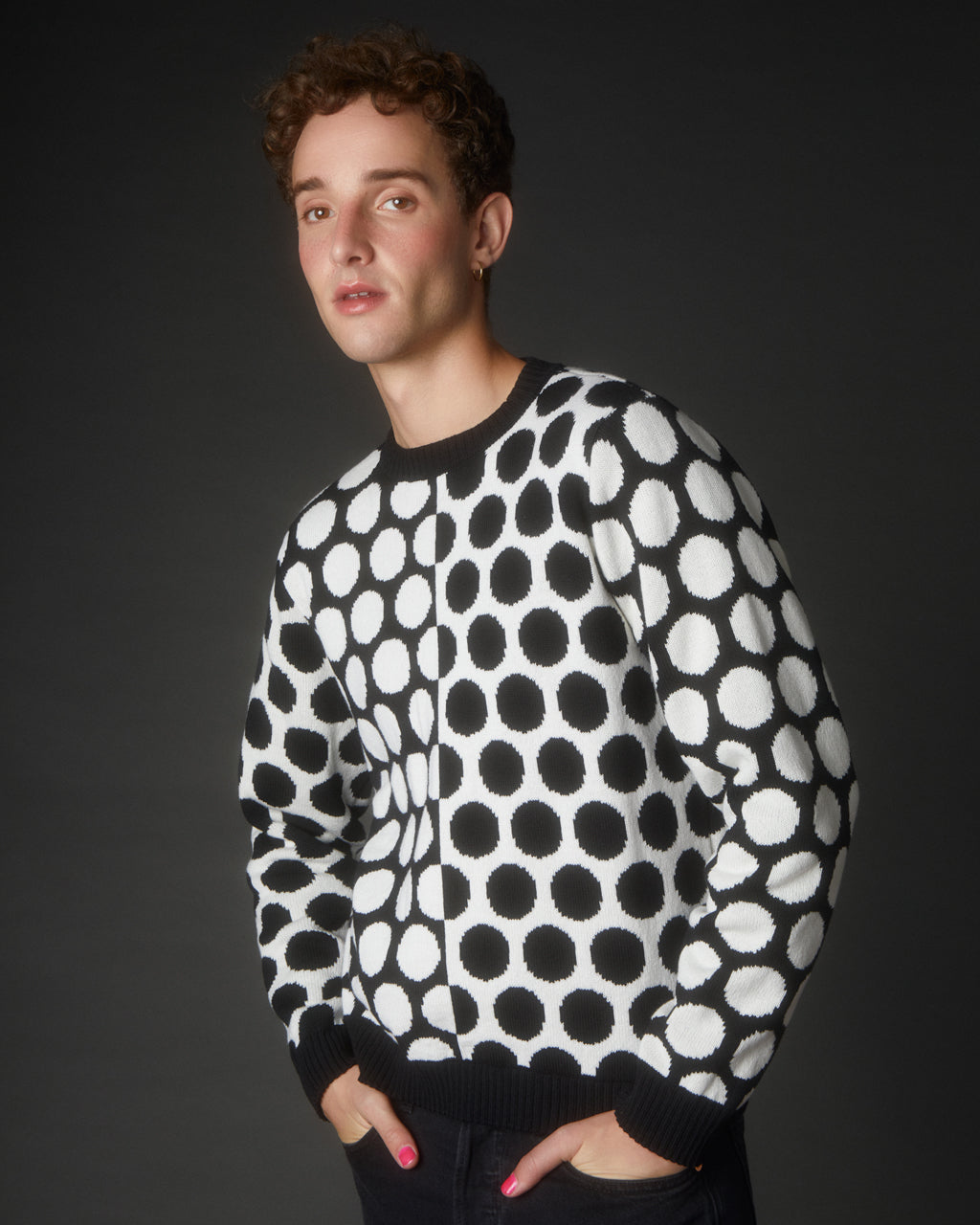 Reversed Circles Wool & Cashmere Jumper Black